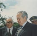 Mário Soares, Presidente da República Portuguesa, acompanhado por Alçada Batista nas cerimónias oficiais do 10 de Junho.