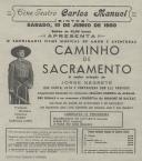 Programa do filme musical "Caminho de Sacramento" com a participação de Jorge Negrete.