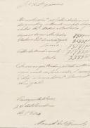 Carta do fiscal do Duque de Lafões Manuel do Nascimento relativa às folhas de despesa das Quintas de Sintra.