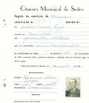 Registo de matricula de carroceiro em nome de António França Jorge, morador em Casas Novas, com o nº de inscrição 2081.
