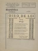 Oiro de Lei - Pó - Verbo Austero, publicado no Jornal "República", de Lisboa.