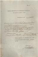 Ordem de cobrança para pagamento de uma licença  passada a João Manuel, morador no Cacém.