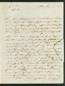 Carta dirigida a Frederico Guilherme da Silva Pereira a propósito da escritura de um foro sito em Almorquim.