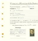 Registo de matricula de cocheiro profissional em nome de José Seco Ferreira, morador em Queluz, com o nº de inscrição 1204.