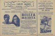 Programa do filme "Beleza Maldita" com a participação de Pedro Armendariz e Maria Felix. 
