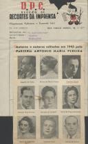 Autores e autoras editados em 1945 pela parceria António Maria Pereira, publicado no Jornal "O Radiofónico" de Lisboa.