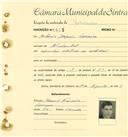 Registo de matricula de carroceiro em nome de António Joaquim Loureiro, morador em Alcolombal, com o nº de inscrição 1825.