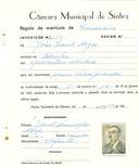 Registo de matricula de carroceiro em nome de João Vicente Alegre, morador em Bolembre, com o nº de inscrição 2072.