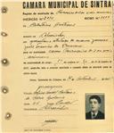 Registo de matricula de carroceiro de 2 ou mais animais em nome de Celestino Caetano, morador em Alvarinhos, com o nº de inscrição 2010.