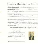 Registo de matricula de carroceiro em nome de Domingos Duarte, morador em Rebanque, com o nº de inscrição 1680.
