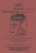 Programa do filme "Lydia" com a participação dos atores Merle Oberon, Alan Marshal e Joseph Cotten.