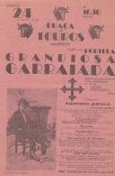 Programa da Grandiosa Garraiada, no Campo da Portela de Sintra, a favor da ação social do Terço Independente n.º 34 da Legião Portuguesa a 24 de setembro de 1939.