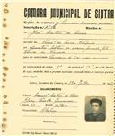 Registo de matricula de carroceiro 2 ou mais animais em nome de José Martins do Carmo, morador no Casal da Mina Estefânia, com o nº de inscrição 1656.