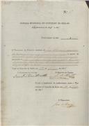 Ordem de cobrança para pagamento de uma licença  passada a João Manuel, morador no Cacém.