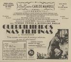 Programa do filme "Guerrilheiros nas Filipinas" realizado por Fritz Lang com a participação de Tyrone Power e Micheline Prelle.