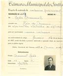 Registo de matricula de cocheiro profissional em nome de João Manuel, morador em Rio de Mouro, com o nº de inscrição 1157.