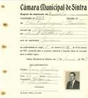 Registo de matricula de carroceiro de 2 ou mais animais em nome de António Miguel Claudino, morador em Alfaquiques, com o nº de inscrição 2212.