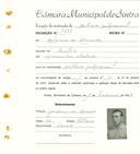 Registo de matricula de cocheiro profissional em nome de António de Almeida, morador em Queluz, com o nº de inscrição 1191.