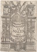 Frontispício da obra Descrittione di Malta del Commendator Abela.