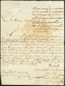 Carta dirigida a Domingos Pires Bandeira proveniente de Joaquim José Vermeules a solicitar um empréstimo de dinheiro.