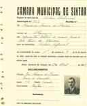 Registo de matricula de cocheiro profissional em nome de Francisco Ferreira de Barros, morador em Albarraque, com o nº de inscrição 662.