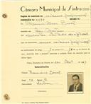 Registo de matricula de cocheiro profissional em nome de [Oliveira] Alves Bual, morador em Mem Martins, com o nº de inscrição 1171.