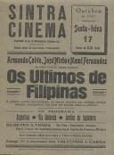 Programa do filme "Os últimos de Filipinas" com a participação dos atores Armando Calvo, José Nieto e Nami Fernandez.