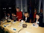Reunião da FESU "mulheres, violência e segurança urbana", na sala da Nau, Palácio Valenças, com a presença da Presidente da Câmara Municipal de Sintra, Drª Edite Estrela e Drª Maria de Belém.