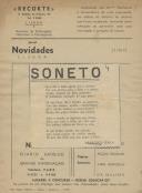 Soneto de Francisco Costa, publicado no Jornal "Novidades", de Lisboa.