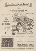 Programa do filme, comédia músical,  "A Sultana da Sorte" com a participação da grande orquestra Milt Britton, Dorothy Lamour, Dick Powell e Victor Moore.
