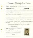 Registo de matricula de carroceiro em nome de Manuel Gomes Oliveira, morador na Pernigem, com o nº de inscrição 2024.