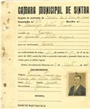 Registo de matricula de carroceiro de 2 bois ou vacas em nome de Domingos Caetano Franco, morador em Gouveia, com o nº de inscrição 374.