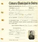Registo de matricula de cocheiro profissional em nome de João Rodrigues dos Santos, morador em Carenque, com o nº de inscrição 1056.
