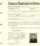 Registo de matricula de carroceiro de 2 ou mais animais em nome de António Domingos Constâncio, morador na Assafora, com o nº de inscrição 2064.