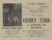 Programa do filme "Honky Tonk - A Cidade em delirio" realizado por Jack Conway com a participação dos atores Clark Gable e Lana Turner.