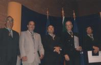Condecoração com a medalha do Concelho de várias personalidades, entre elas o Vereador Lino Paulo e o Vereador Herculano Pombo.
