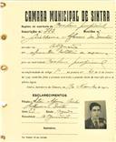 Registo de matricula de cocheiro profissional em nome de Guilherme Afonso dos Santos, morador no Algueirão, com o nº de inscrição 783.