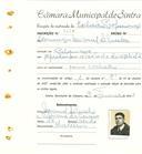 Registo de matricula de cocheiro profissional em nome de Domingos Manuel Silvestre, morador em Rebanque, com o nº de inscrição 1190.