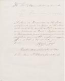 Carta do Secretário da Mesa da Irmandade de São Pedro, da Igreja de S. Martinho, Padre Sebastião José de Azevedo, ao Administrador do Concelho de Sintra, referente ao orçamento da receita e despesa para o ano de 1860.