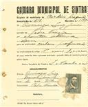Registo de matricula de cocheiro profissional em nome de Domingos Luís Júnior, morador em Pedra Furada, com o nº de inscrição 616.