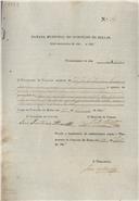 Ordem de cobrança para pagamento de uma licença  passada a João José Vitorino e Companhia, talho  em  Barcarena.