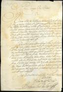 Carta dirigida a Domingos Pires Bandeira proveniente de António José de Sequeira com o envio de três habilitações de cavaleiros para entregar ao capitão de um nau com destino à Índia.
