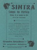 Programa da Grandiosa Garraiada no Campo da Portela de Sintra a favor do Cofre da Associação dos Bombeiros Voluntários de Sintra, 1.ª Secção, a 18 de setembro de 1938.