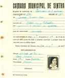 Registo de matricula de carroceiro de 2 animais em nome de Joana Jesuina Reis, moradora em Bolembre, com o nº de inscrição 1901.