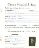 Registo de matricula de carroceiro em nome de Fernando Nunes, morador em Venda Seca, com o nº de inscrição 2100.