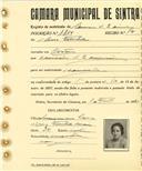 Registo de matricula de carroceiro 2 animais em nome de Ana [Felinha ?], moradora em Cortegaça, com o nº de inscrição 1814.