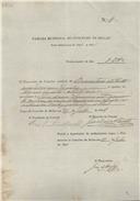 Ordem de cobrança para pagamento de uma licença  passada, a Boaventura da Costa, morador em Queluz.