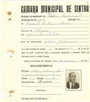Registo de matricula de cocheiro profissional em nome de Fernando Rodrigues Moreira, morador em Massamá, com o nº de inscrição 1091.
