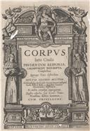 Frontispício da obra Corpus luris Civilis Prudentum Responsa Caesarvmqv Rescripta Complectens.