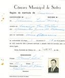 Registo de matricula de carroceiro em nome de Francisco Julião Tomás, morador em Casais de Mem Martins, com o nº de inscrição 2117.